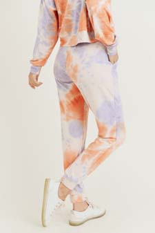 Women's High Rise Drawstring Tie Dye Joggers style 4