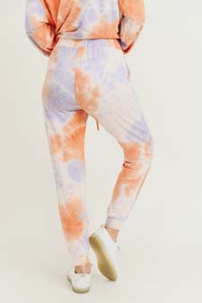 Women's High Rise Drawstring Tie Dye Joggers style 5