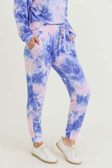 Women's High Rise Drawstring Tie Dye Joggers style 2