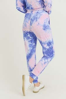 Women's High Rise Drawstring Tie Dye Joggers style 3