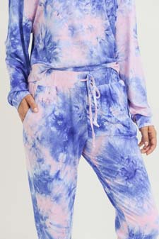 Women's High Rise Drawstring Tie Dye Joggers style 5