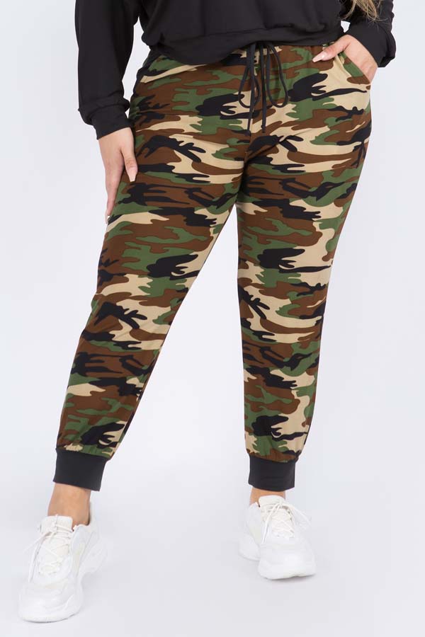 Women's High Rise Camouflage Joggers - Wholesale - Yelete.com