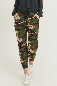 Women's High Rise Camouflage Joggers