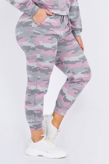 Women's French Terry Vintage Camo Drawstring Joggers - TOP: TP2300 style 2