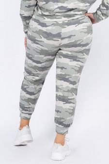 Women's French Terry Vintage Camo Drawstring Joggers style 3