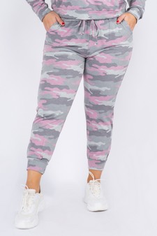 Women's French Terry Vintage Camo Drawstring Joggers