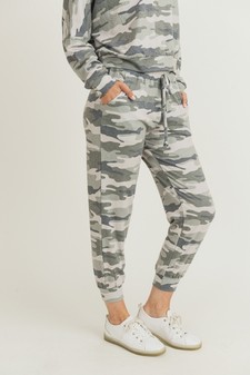 Women's French Terry Vintage Camo Drawstring Joggers - TOP: TP2300 style 2