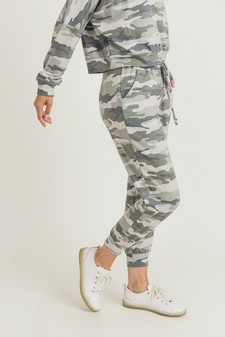 Women's French Terry Vintage Camo Drawstring Joggers - TOP: TP2300 style 3