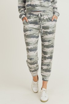 Women's French Terry Vintage Camo Drawstring Joggers - TOP: TP2300