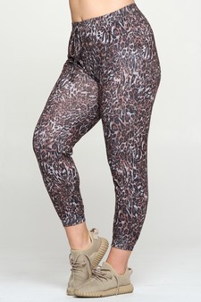 Women’s Cheetah Print Drawstring Joggers style 2