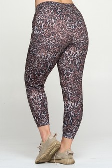 Women’s Cheetah Print Drawstring Joggers style 4