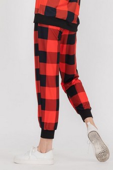 Women’s Decked Out In Plaid Christmas Loungewear Joggers style 3