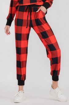 Women’s Decked Out In Plaid Christmas Loungewear Joggers