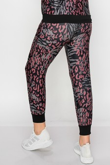 Women’s Cheetah Meets Zebra Drawstring Joggers style 3