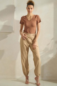 Women's Effortless Chic High-Waist Jogger Pants style 5
