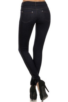 Women's Cotton-Blend 5-Pocket Skinny Jeggings style 3