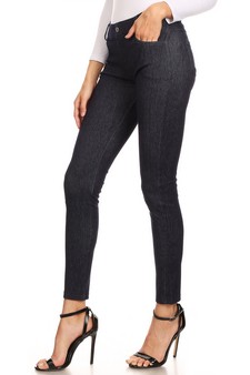 Women's 5 Pocket Soft Knit Skinny Jegging (SM only) style 3