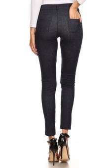 Women's 5 Pocket Soft Knit Skinny Jegging (SM only) style 4