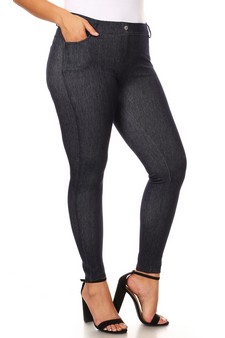 Women's 5 Pocket Soft Knit Skinny Jeggings style 2
