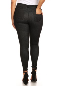 Women's 5 Pocket Soft Knit Skinny Jeggings (XL/XXL only) style 3