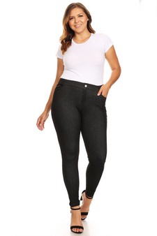 Women's 5 Pocket Soft Knit Skinny Jeggings (XL/XXL only) style 5