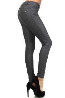 Women's Cotton-Blend 5-Pocket Skinny Jeggings (Large Packs Only) style 2
