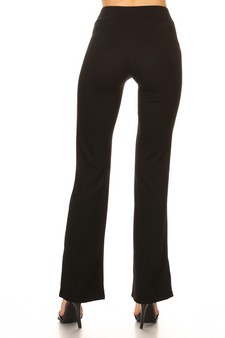 Ladies Front Seam Flare Black Pants style 3