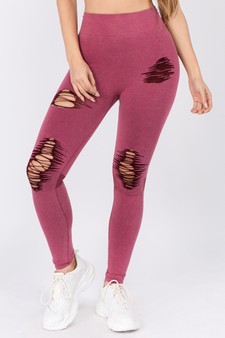 Wholesale RIPPED / DISTRESSED LEGGINGS 