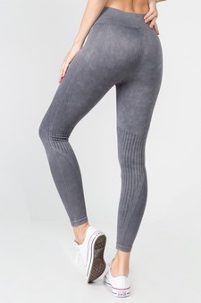 High Rise Ribbed Moto Detail Seamless Tights - Matching Top ACT628 style 4