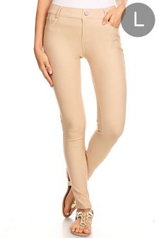 Women's Classic Solid Skinny Jeggings (Large only)
