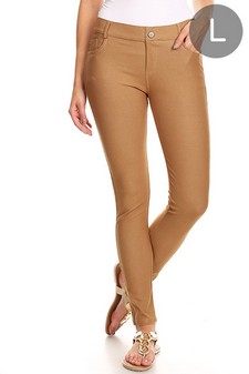 Women's Classic Solid Skinny Jeggings (L only)