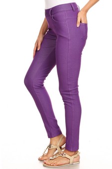 Women's Cotton-Blend 5-Pocket Skinny Jeggings (Medium only) style 3