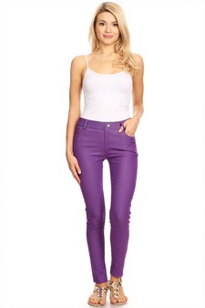 Women's Cotton-Blend 5-Pocket Skinny Jeggings (Medium only) style 7