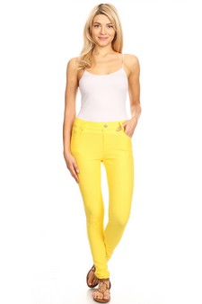Women's Cotton-Blend 5-Pocket Skinny Jeggings (Medium only) style 4