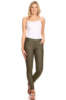 Women's Cotton-Blend 5-Pocket Skinny Jeggings (Small only) style 4