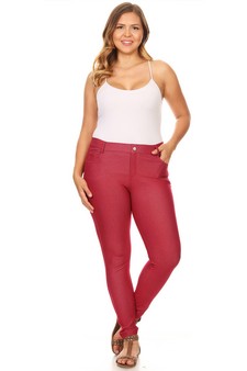 ETA 12/12/24 - Women's Cotton-Blend 5-Pocket Skinny Jeggings (XXL only) style 4