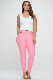 ETA 06/10/24 - Women's Cotton-Blend 5-Pocket Skinny Jeggings - Plus Size style 5
