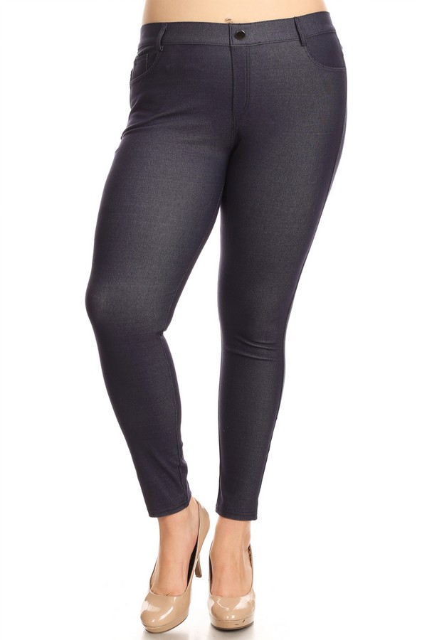 Women's Cotton-Blend 5-Pocket Skinny Jeggings - Plus Size - Wholesale ...