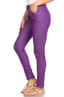 Women's Cotton-Blend 5-Pocket Skinny Jeggings style 2