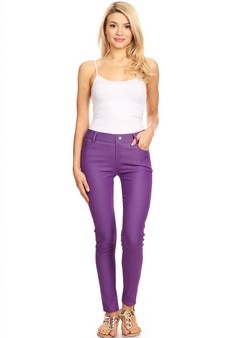 Women's Cotton-Blend 5-Pocket Skinny Jeggings style 6