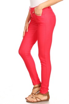 Women's Cotton-Blend 5-Pocket Skinny Jeggings style 2