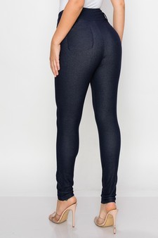 Women's Simple High Waisted Full Length Jeggings (Medium only) style 3