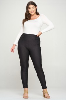 Women's Simple High Waisted Full Length Jeggings style 4