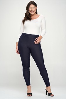 Women's Simple High Waisted Full Length Jeggings style 5