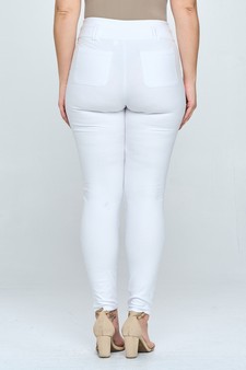 Women's Simple High Waisted Full Length Jeggings style 3