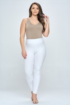 Women's Simple High Waisted Full Length Jeggings style 4