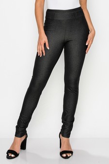 Women's Simple High Waisted Full Length Jeggings style 4