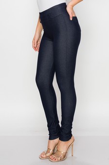 Women's Simple High Waisted Full Length Jeggings style 2