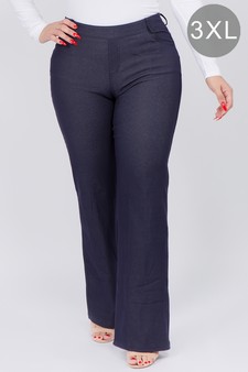 Women's Cotton Blend Straight Leg BootCut Stretch Pants Plus size (XXXL only)