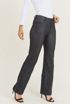 Women's Cotton Blend Straight Leg BootCut Stretch Pants style 3